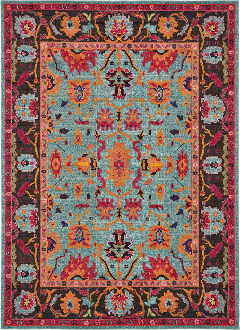 Chateau Elegance Collection Area Rug -  Giverny Rectangle Light Blue  lifestyle 4