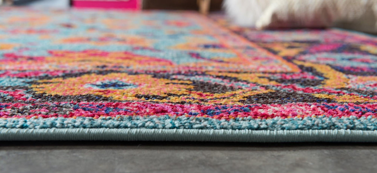 Chateau Elegance Collection Area Rug -  Giverny Rectangle Light Blue  lifestyle 6
