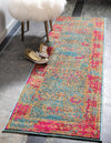 Chateau Elegance Collection Area Rug -  Marly Runner Blue  lifestyle 16
