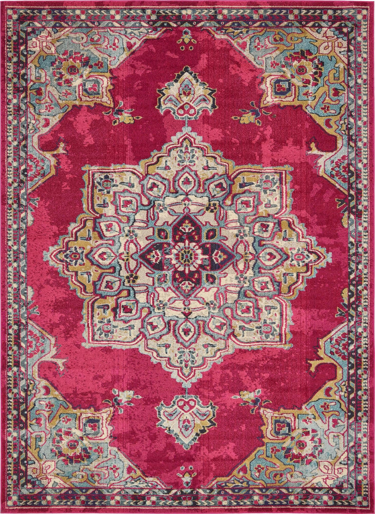 Chateau Elegance Collection Area Rug -  Riviera Rectangle Pink  lifestyle 4