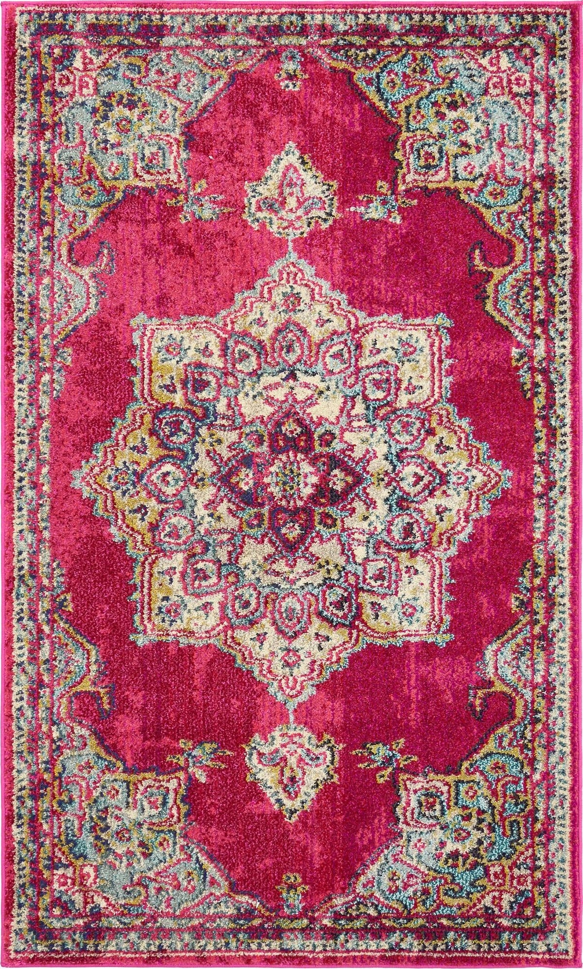 Chateau Elegance Collection Area Rug -  Riviera Rectangle Pink  lifestyle 2