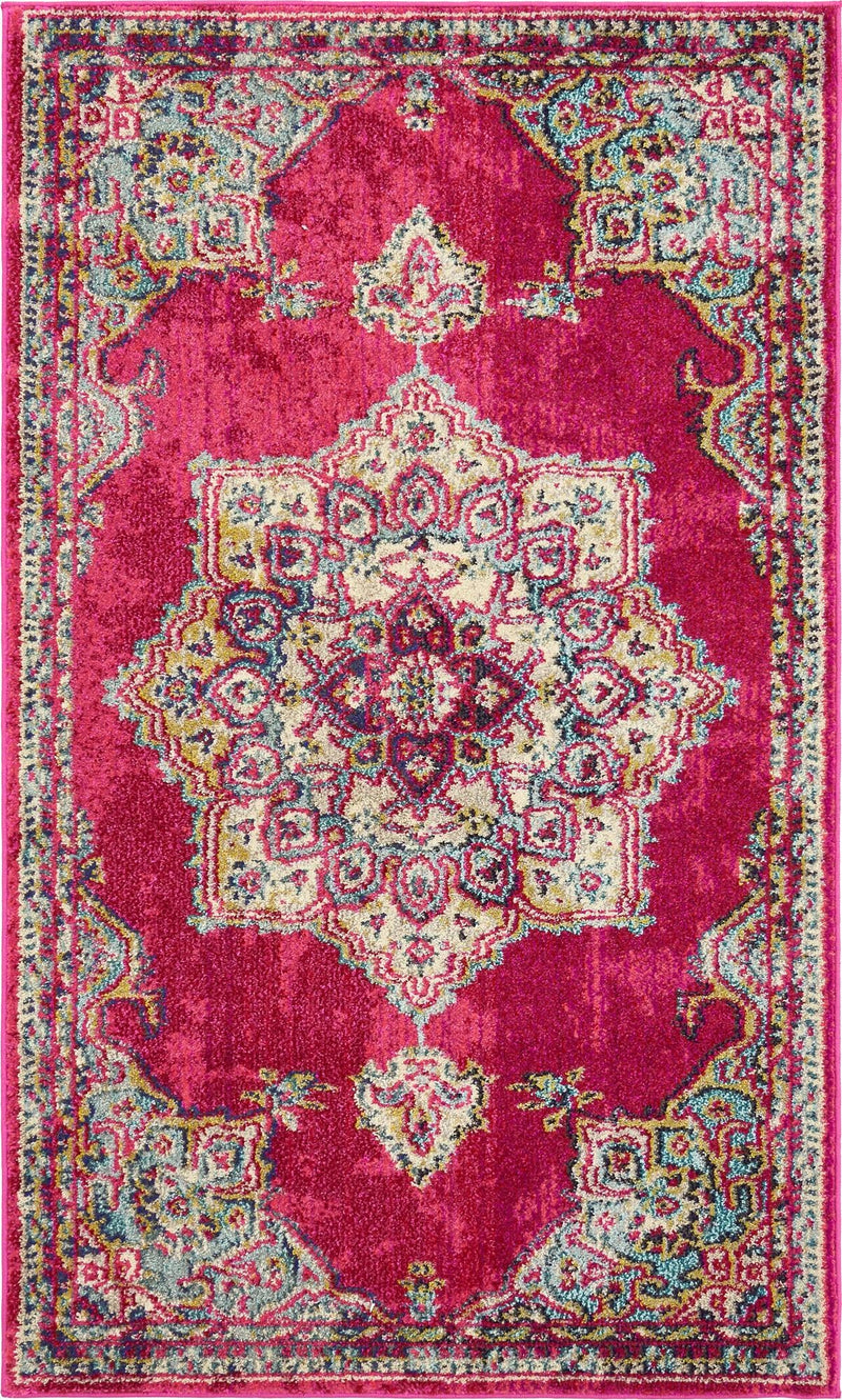 Chateau Elegance Collection Area Rug -  Riviera Rectangle Pink  lifestyle 2