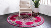 Chateau Elegance Collection Area Rug -  Riviera Round Pink  lifestyle 65