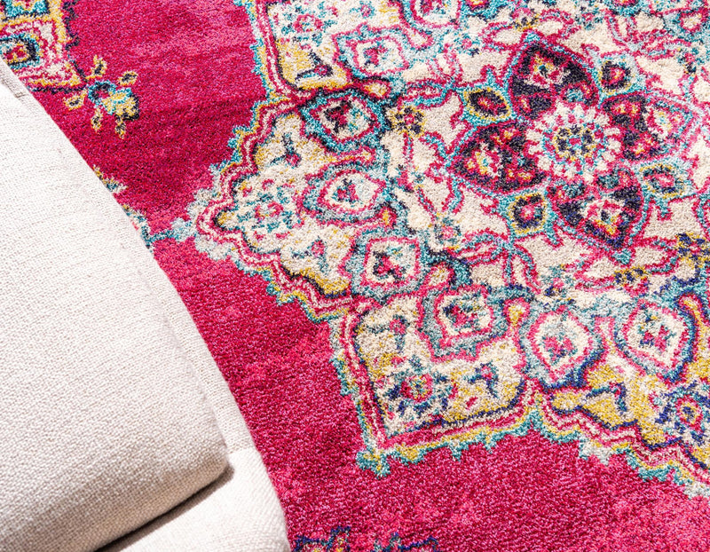 Chateau Elegance Collection Area Rug -  Riviera Rectangle Pink  lifestyle 15
