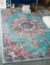 Chateau Elegance Collection Area Rug -  Riviera Rectangle Light Blue  lifestyle 6