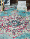 Chateau Elegance Collection Area Rug -  Riviera Rectangle Light Blue  lifestyle 9
