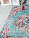Chateau Elegance Collection Area Rug -  Riviera Rectangle Light Blue  lifestyle 12