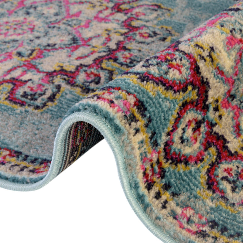 Chateau Elegance Collection Area Rug -  Riviera Rectangle Light Blue  lifestyle 30