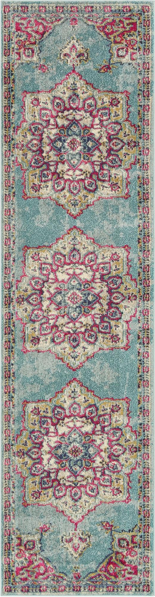 Chateau Elegance Collection Area Rug -  Riviera Runner Light Blue  lifestyle 91