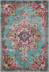 Chateau Elegance Collection Area Rug -  Riviera Rectangle Light Blue  lifestyle 3
