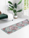 Chateau Elegance Collection Area Rug -  Riviera Runner Light Blue  lifestyle 60