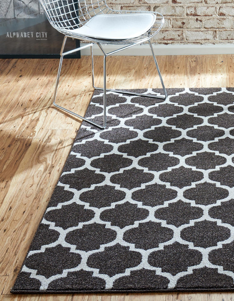 Lattice Gardens Collection Area Rug -  Bloomfield (Chocolate Brown) Rectangle Chocolate Brown  lifestyle 3