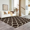 Lattice Gardens Collection Area Rug -  Bloomfield (Chocolate Brown) Square Chocolate Brown  lifestyle 67