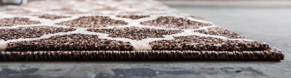 Lattice Gardens Collection Area Rug -  Bloomfield (Chocolate Brown) Runner Chocolate Brown  lifestyle 31