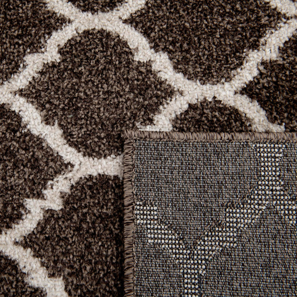 Lattice Gardens Collection Area Rug -  Bloomfield (Chocolate Brown) Runner Chocolate Brown  lifestyle 54