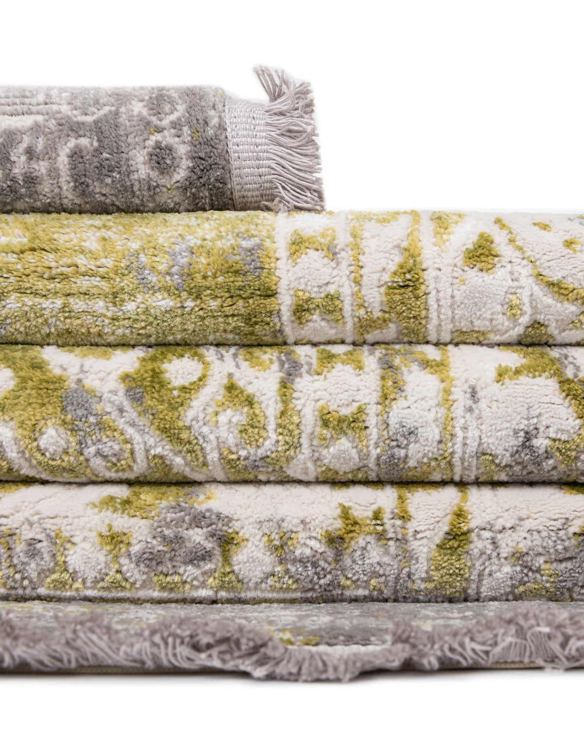 Rustic Charm Revival Collection Area Rug -  Meadowland Square Light Green  lifestyle 87