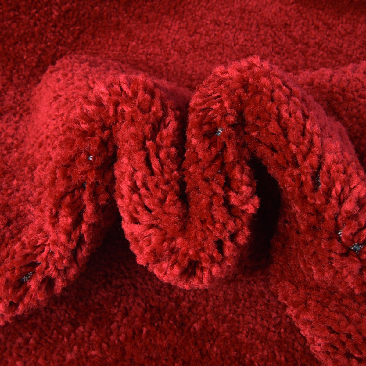 Solid Shag Seaside Collection Area Rug - Azure Cove (Red) Rectangle Red  lifestyle 7
