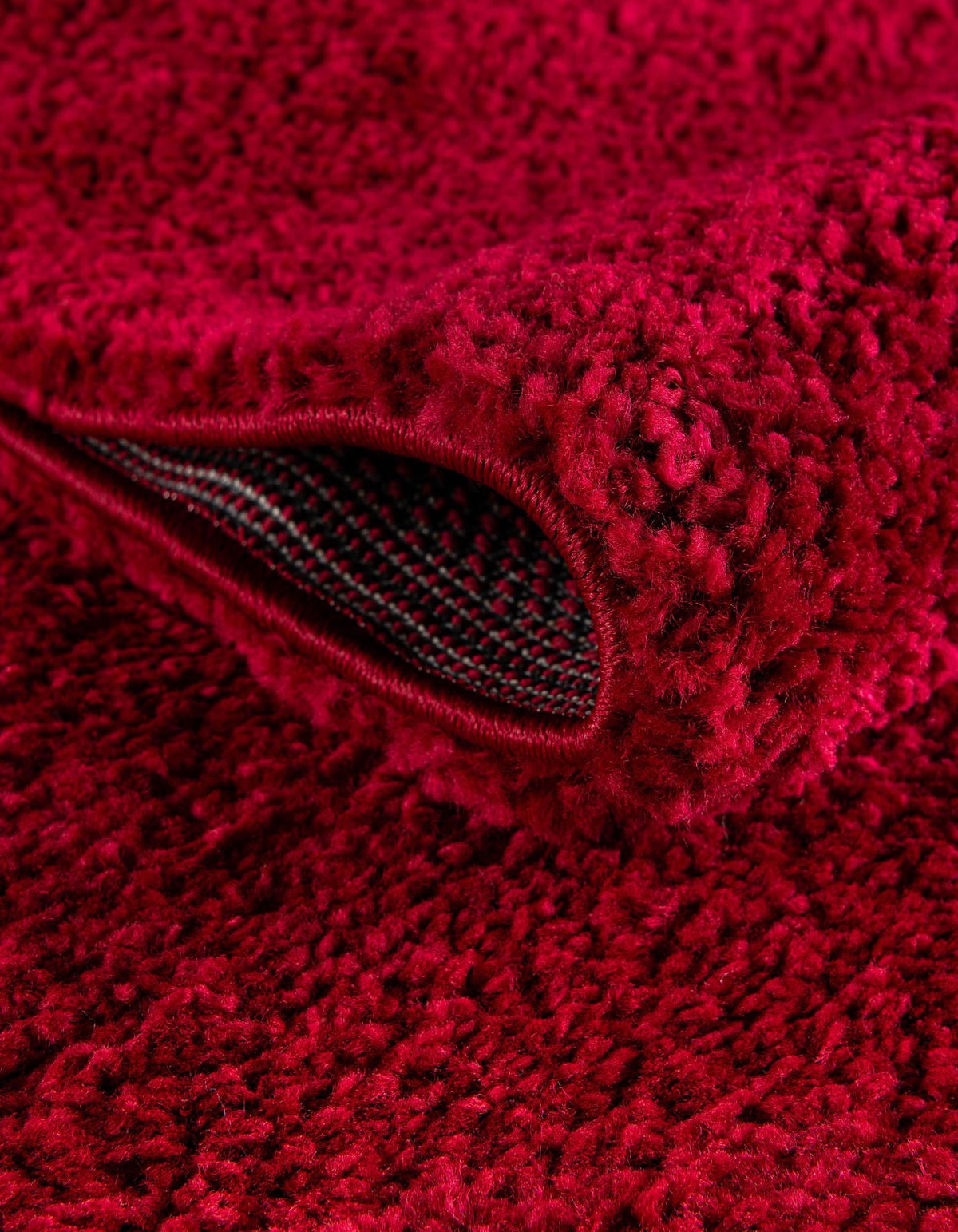 Solid Shag Seaside Collection Area Rug - Azure Cove (Red) Rectangle Red  lifestyle 15