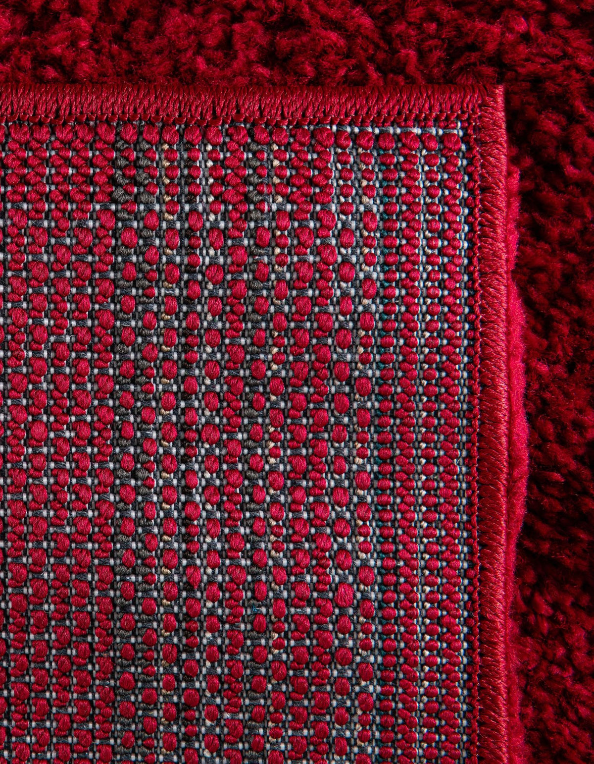 Solid Shag Seaside Collection Area Rug - Azure Cove (Red) Rectangle Red  lifestyle 18