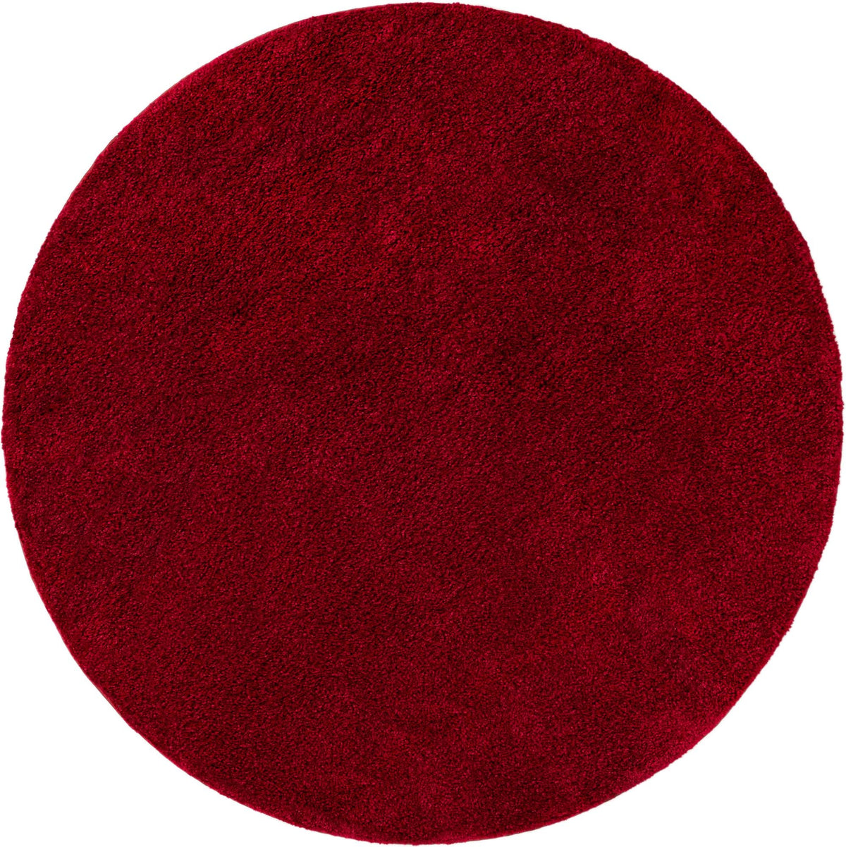 Solid Shag Seaside Collection Area Rug - Azure Cove (Red) Round Red  lifestyle 15
