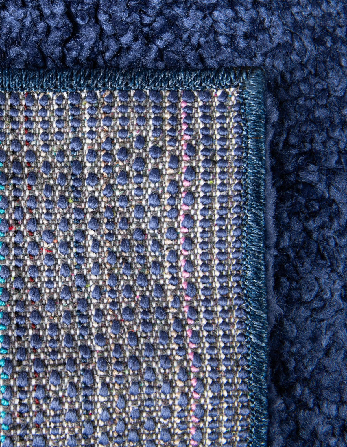 Solid Shag Seaside Collection Area Rug - Azure Cove (Navy Blue) Rectangle Navy Blue  lifestyle 18