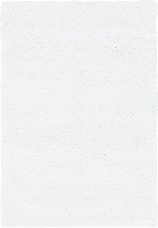 Solid Shag Seaside Collection Area Rug - Azure Cove (Snow White) Rectangle Snow White Main