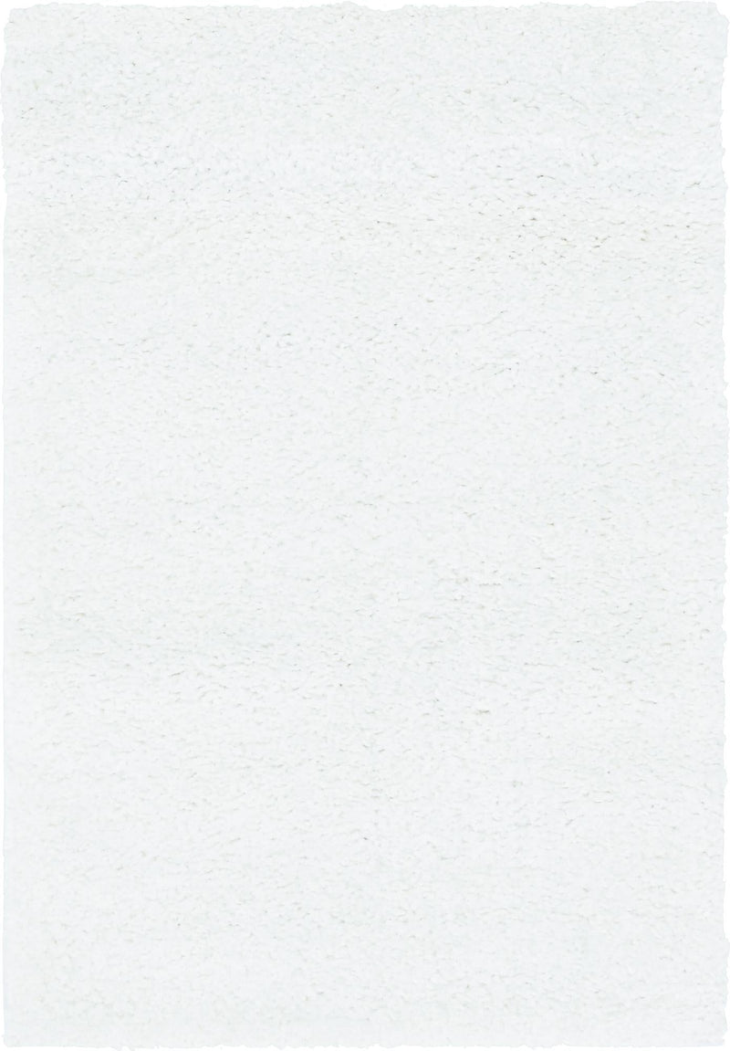 Solid Shag Seaside Collection Area Rug - Azure Cove (Snow White) Rectangle Snow White Main