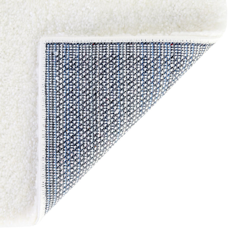 Solid Shag Seaside Collection Area Rug - Azure Cove (Snow White) Rectangle Snow White  lifestyle 9