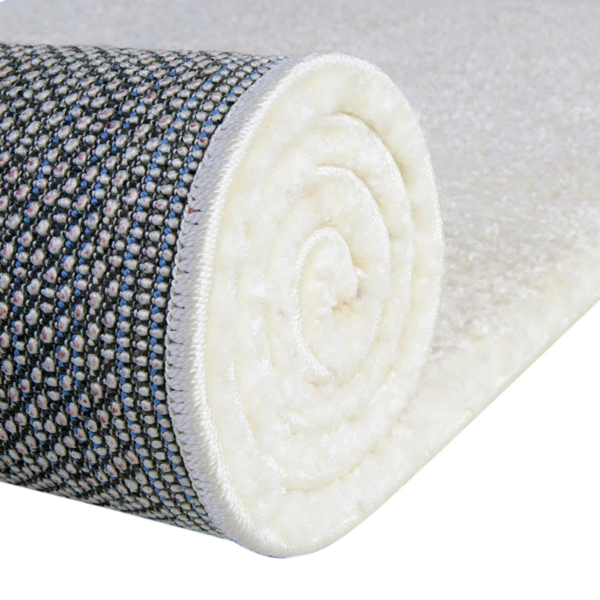 Solid Shag Seaside Collection Area Rug - Azure Cove (Snow White) Rectangle Snow White  lifestyle 12