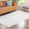 Solid Shag Seaside Collection Area Rug - Azure Cove (Snow White) Rectangle Snow White  lifestyle 17