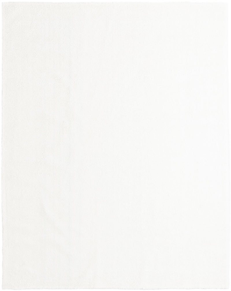 Solid Shag Seaside Collection Area Rug - Azure Cove (Snow White) Rectangle Snow White  lifestyle 2