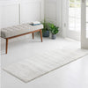 Solid Shag Seaside Collection Area Rug - Azure Cove (Snow White) Runner Snow White  lifestyle 90