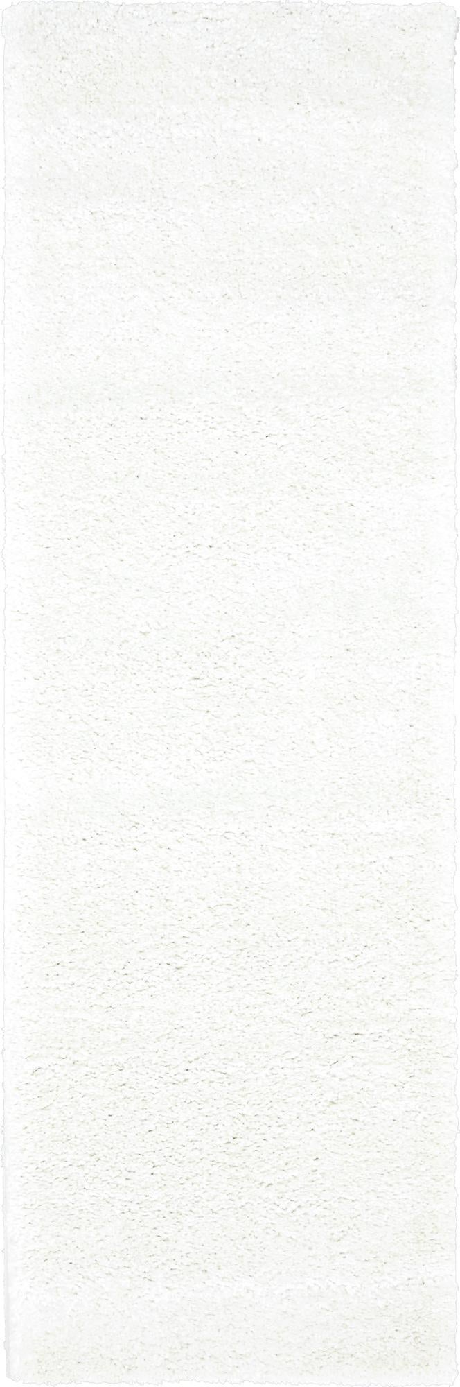 Solid Shag Seaside Collection Area Rug - Azure Cove (Snow White) Runner Snow White  lifestyle 18