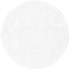 Solid Shag Seaside Collection Area Rug - Azure Cove (Snow White) Round Snow White  lifestyle 19