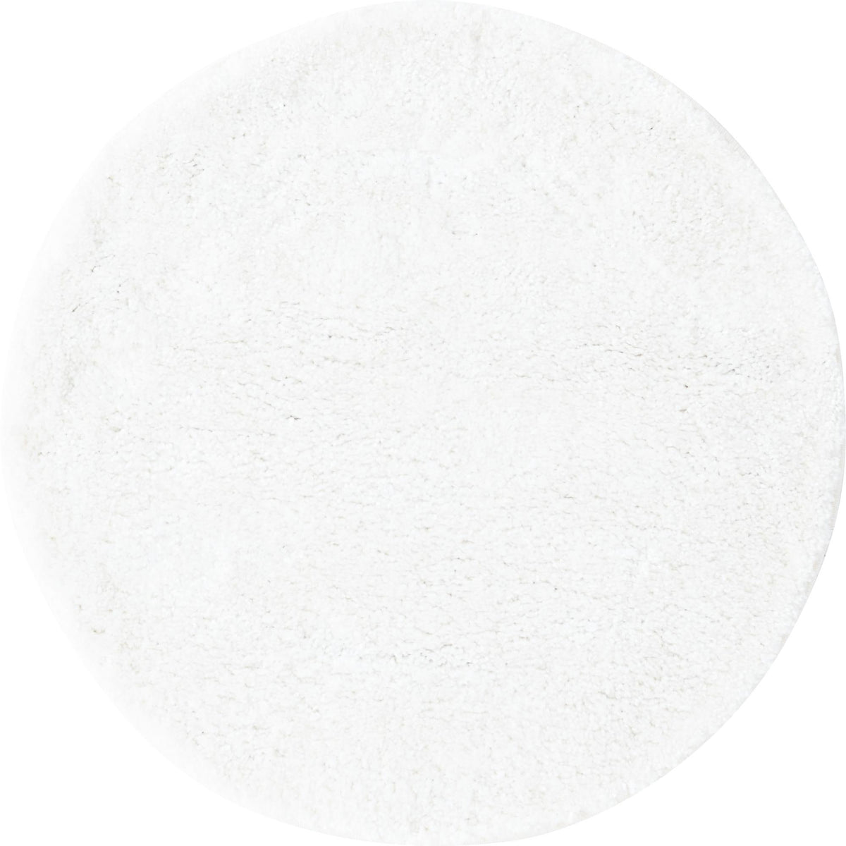 Solid Shag Seaside Collection Area Rug - Azure Cove (Snow White) Round Snow White  lifestyle 19
