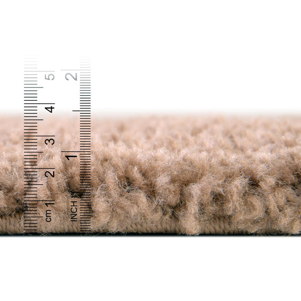 Solid Shag Seaside Collection Area Rug - Azure Cove (Light Brown) Rectangle Light Brown  lifestyle 5