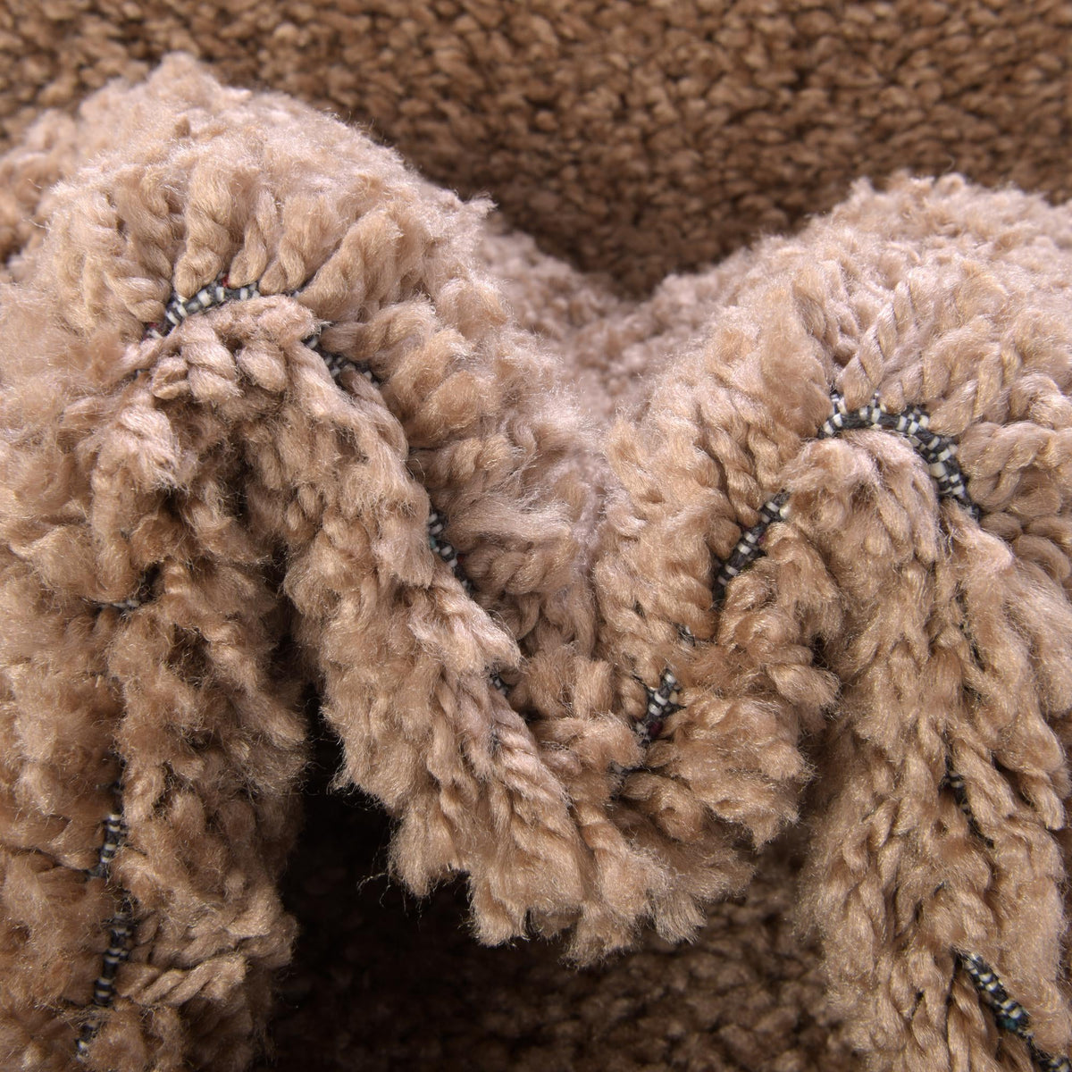 Solid Shag Seaside Collection Area Rug - Azure Cove (Light Brown) Rectangle Light Brown  lifestyle 8