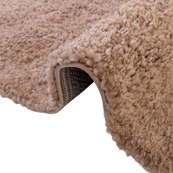 Solid Shag Seaside Collection Area Rug - Azure Cove (Light Brown) Rectangle Light Brown  lifestyle 10