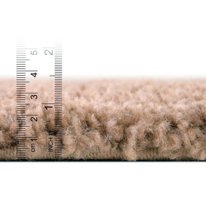 Solid Shag Seaside Collection Area Rug - Azure Cove (Light Brown) Rectangle Light Brown  lifestyle 15