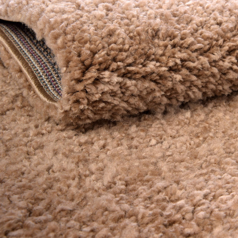 Solid Shag Seaside Collection Area Rug - Azure Cove (Light Brown) Rectangle Light Brown  lifestyle 16