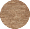Solid Shag Seaside Collection Area Rug - Azure Cove (Light Brown) Round Light Brown  lifestyle 25