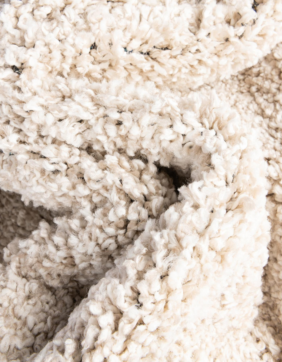 Solid Shag Seaside Collection Area Rug - Azure Cove (Ivory) Rectangle Ivory  lifestyle 9
