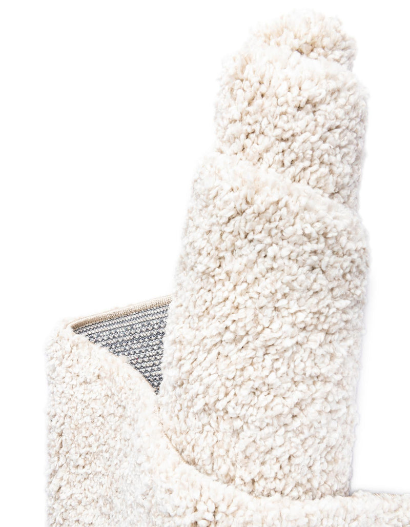Solid Shag Seaside Collection Area Rug - Azure Cove (Ivory) Rectangle Ivory  lifestyle 12