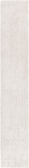 Solid Shag Seaside Collection Area Rug - Azure Cove (Ivory) Runner Ivory  lifestyle 19