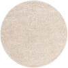 Solid Shag Seaside Collection Area Rug - Azure Cove (Ivory) Round Ivory  lifestyle 20