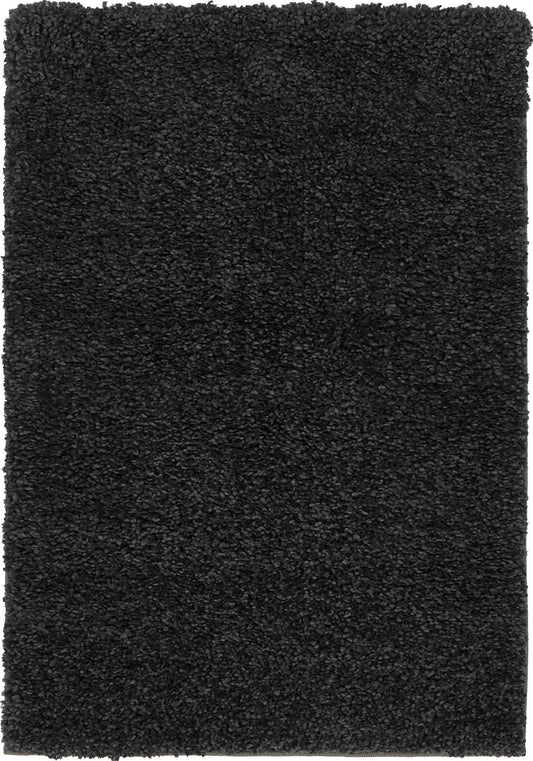 Solid Shag Seaside Collection Area Rug - Azure Cove (Charcoal) Rectangle Charcoal Main