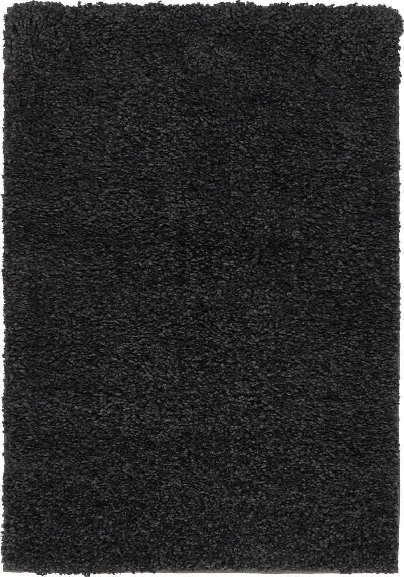 Solid Shag Seaside Collection Area Rug - Azure Cove (Charcoal) Rectangle Charcoal Main