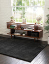 Solid Shag Seaside Collection Area Rug - Azure Cove (Charcoal) Rectangle Charcoal  lifestyle 3