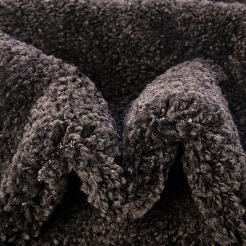 Solid Shag Seaside Collection Area Rug - Azure Cove (Charcoal) Rectangle Charcoal  lifestyle 7