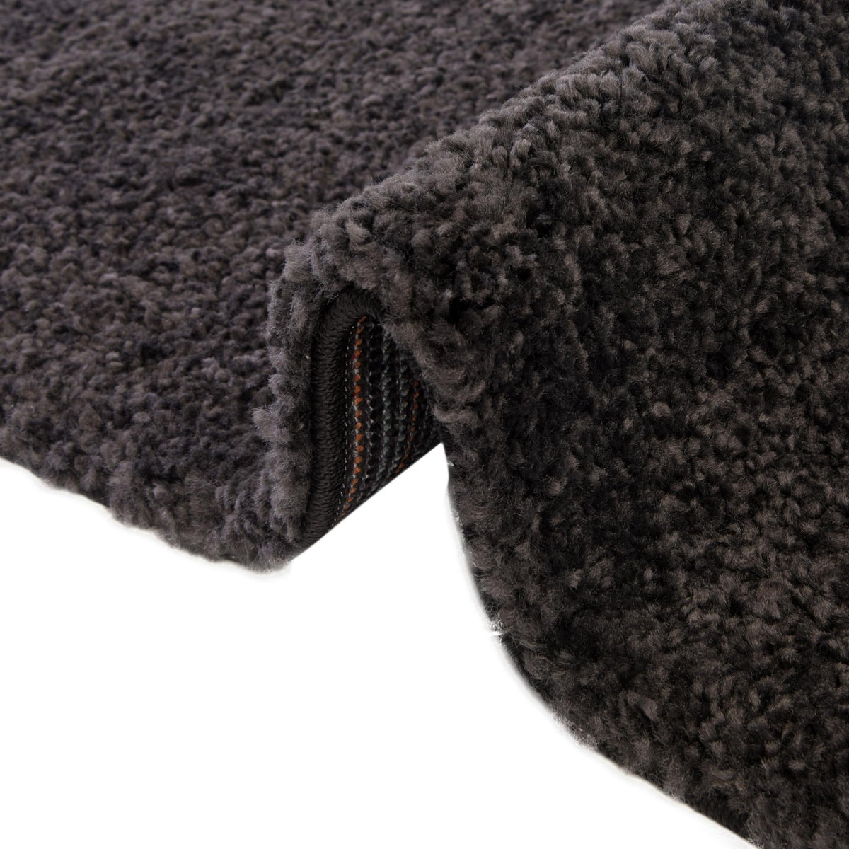 Solid Shag Seaside Collection Area Rug - Azure Cove (Charcoal) Rectangle Charcoal  lifestyle 9